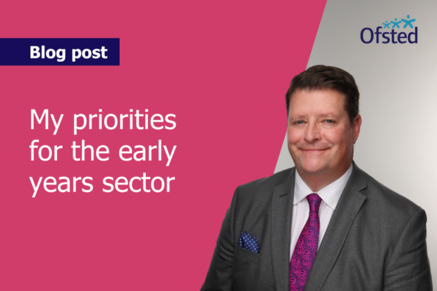 Text reads: my priorities for the early years sector